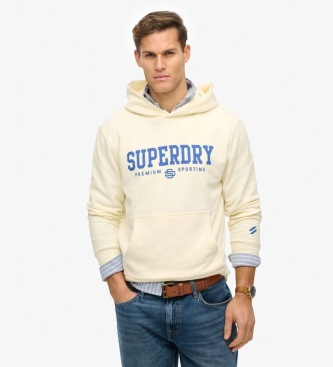 Superdry para hombre. M2012562A Sudadera con capucha Code Core Sport beige (L), Casual, Algodón