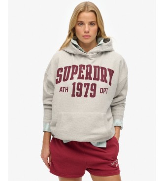 Superdryvoor Vrouwen. W2012430A Ess Relaxed Hoodie Grijs (M), Casual, Katoen