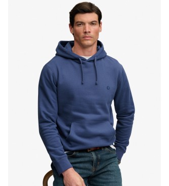 Superdry para hombre. M2014702A Sudadera con capucha Essential Logo azul (L), Casual, Algodón