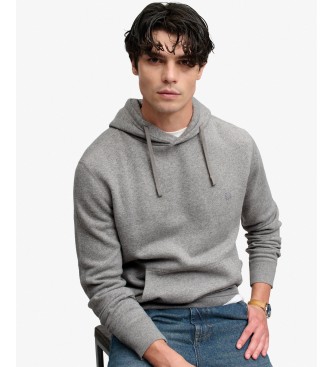 Superdry Sudadera con capucha Essential Logo gris