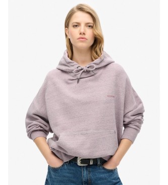 Superdry para mujer. W2012217A Sudadera con capucha Essential Logo Overdyed rosa (L), Casual, Algodón