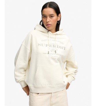 Superdry para mujer. W2012691A Sudadera con capucha Luxe Relaxed beige (L), Casual, Algodón