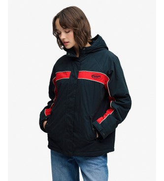 Superdry para mujer. W5012226A Chaqueta con capucha Vintage Hooded Wind marino (L), Casual, Algodón