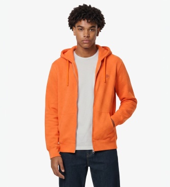 Superdry para hombre. M2014703A Sudadera con capucha y cremallera Essential Logo naranja (L), Casual, Algodón