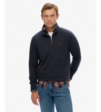 Superdry Sudadera con media cremallera Preppy Half marino