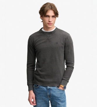 Superdry para hombre. M6010972A Jersey Classic Heavy Textured negro (L), Casual, Algodón