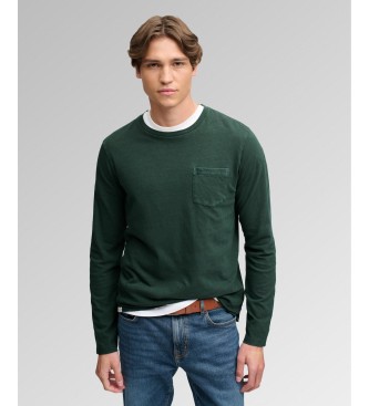 Superdry Für Herren. M6010964A Langarmshirt Mit Grüner Tasche (M), Lässig, Baumwolle
