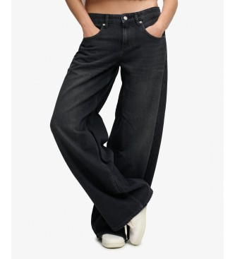 Superdry Jeans Mid Rise Baggy negro