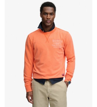 Superdry Sudadera Vintage Prep Relaxed Crew naranja