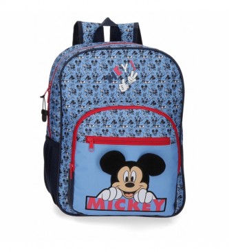 Joumma Bags para niños. Mochila Mickey Moods adaptable a carro azul -3