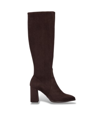 Wonders para mujer. M-5441 Botas de Piel Cervojet marrón (36), Tela, 3 a 5cm, Cremallera, Casual