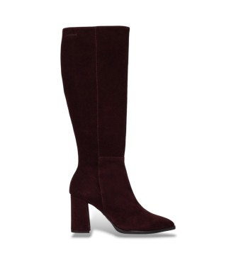 Wonders para mujer. M-5442 Botas de Piel Charme granate (36), 3 a 5cm, Cremallera, Casual