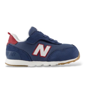 New Balance unisex para niños. I515V1_KL Zapatillas 515 Hook & Loop azul marino (26), Plano, Ante, Cordones, Casual, moda infantil