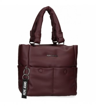 Pepe Jeans para mujer. Bolso Pepe Jeans Bloat burdeos -27x26x16cm-