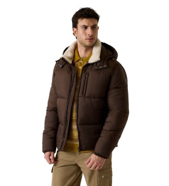 Vadderad Zenith-jacka i brunt nylon