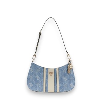 Guess For Woman. HWDL9672180 Noelle Blue Shoulder Bag (Osfa), Casual, Cotton