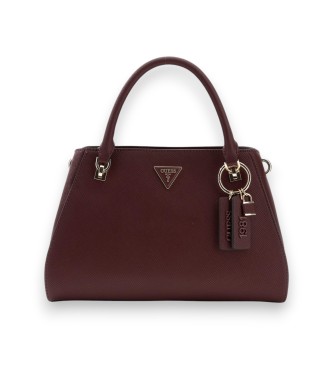 Guess For Woman. HWZG9672070 Noelle Ii Burgundy Luxury Satchel Bag (Osfa), Casual, Maroon, Polyurethane