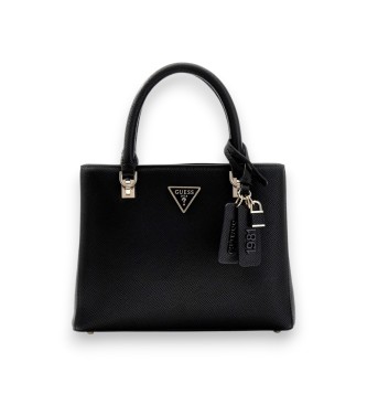 Guess For Woman. HWZG9672050 Black Noelle Saffiano Handbag (Osfa), Casual, Polyurethane