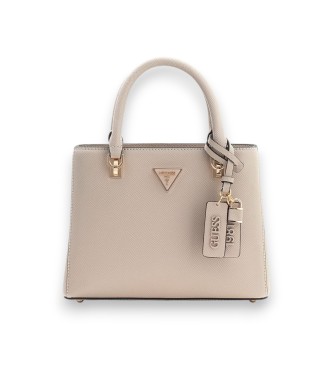 Guess For Woman. HWZG9672050 Noelle Beige Saffiano Handbag (Osfa), Casual, Polyurethane