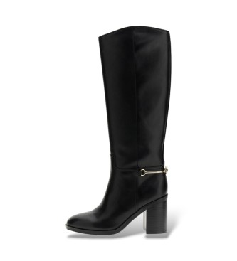 Guess para mujer. FLFGRILEA11 Botas de Piel Grendi negro (37), 3 a 5cm, Cremallera, Casual, Clásico