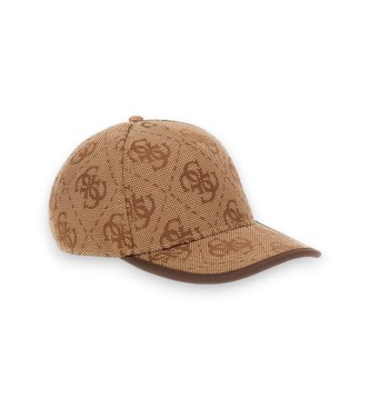 Guessvoor Mannen. AM9658POL01 Beige Boston Baseballcap (Osfa), Casual, Polyester