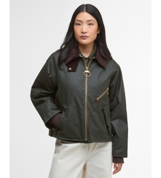 Barbour Chaqueta de algodón encerado Arlene Wax verde