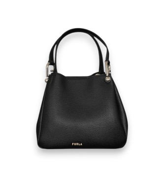 Furla för kvinnor. WE00907-HSF000 Nuvola Mini Tote läderväska svart (OSFA), Casual, Klassisk, Hud