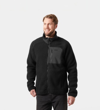 Helly Hansen Schwarz Trainingsjacke Panorama Pile Block - Bild 3