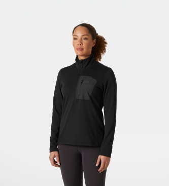 Helly Hansen Donna Nero Felpa Con Zip A Metà Da Versalite Fleece - Immagine 2