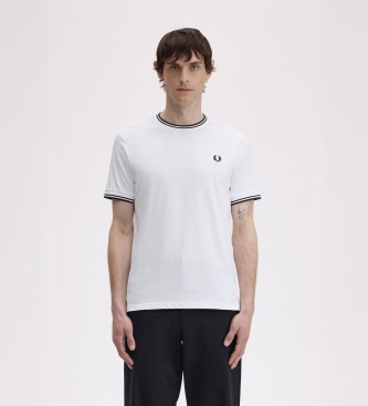VAN GRAAF Fred Perry Herren Weiß T-Shirt Baumwolle Mittel - Bild 4