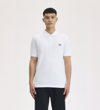 Fred Perry Uomo Bianco Maglietta Plain Polo Short Sleeve Tee Xl - Immagine 4