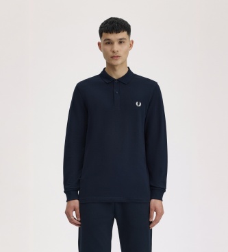 Fred Perry Polo Manica Lunga Logo Blu Uomo XL - Immagine 3