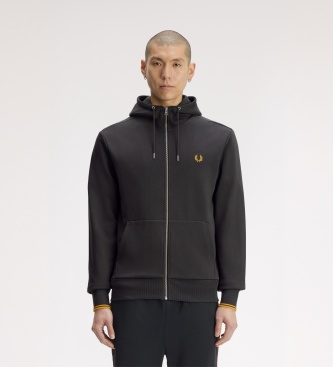 Fred Perry - Hooded Zip Through Anchor Grey/Golden - Zipper - Grau - S - 100% Baumwolle - Bild 6