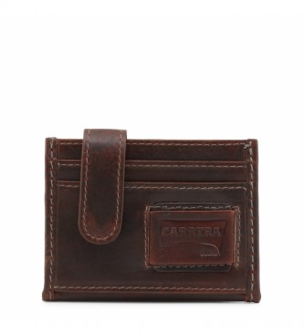 Carrera Jeans para hombre. Cartera TOKYO_CB3898 marrón -10.8x8x1.5cm-