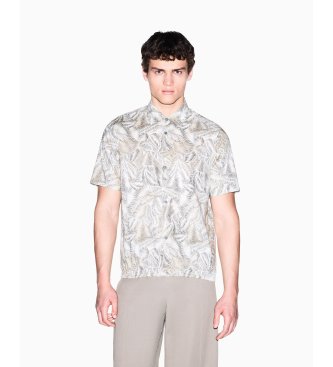 A|X Armani Exchange Homem Bege, Natural Para Xm002291af22716f1146 Camisa Hidden Bege (S), Casual, Algodão, Manga Curta