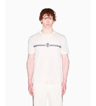 A|X Armani Exchange Homme Blanc Pour Xm002522af10334u1074 T-Shirt Basic Crème (Xs), Beige, Casuel, Coton, Manche Courte