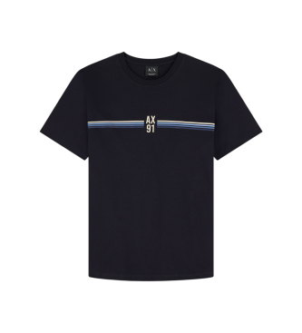 A|X Armani Exchange Homem Azul, Marinho Para Xm002522af10334ub101 Camiseta Basic Marinho (L), Casual, Algodão, Manga Curta