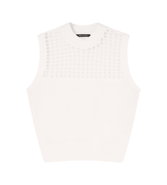 A|X Armani Exchange Top De Punto Fino blanco