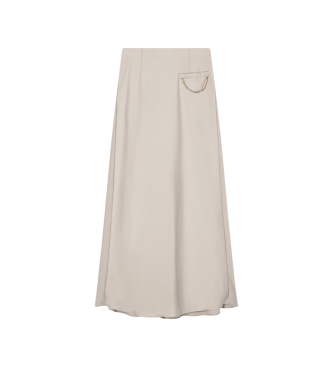 A|X Armani Exchange Falda larga fluida de satén crepé beige
