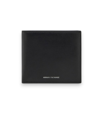 A|X Armani Exchange für Herren. XM000167AF22541UC001 Geldbörse aus glattem Leder mit Kartenfächern und Münzfach mit Klappe schwarz (OSFA), L