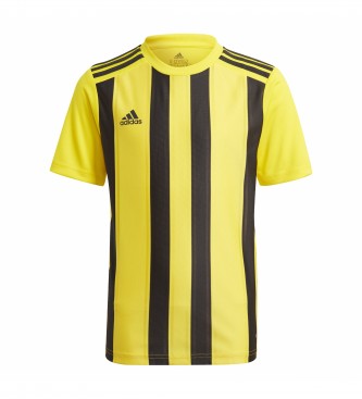 Adidas. T-shirt 21 listrada amarela, preta adidas