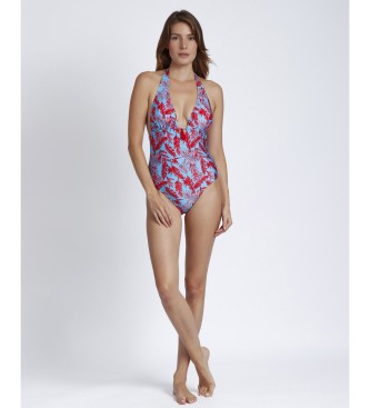 Admas para mujer. 11403-0-000220 Bañador Halter Blue and Red Hawaii azul (M), Beachwear, Poliamida, Admas outlet 2024.