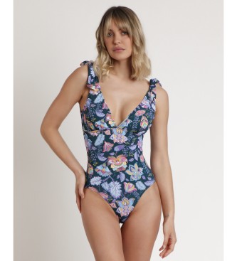 Admas para mujer. 11426-0-000218 Bañador Halter Lazos Night Paisley azul (L), Beachwear, Poliamida, Admas outlet 2024.