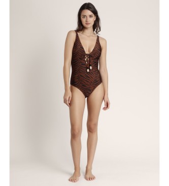 Admas para mujer. 11419-0-000009 Bañador Halter Savage Me marrón (XXL), Beachwear, Poliamida, Admas outlet 2024.