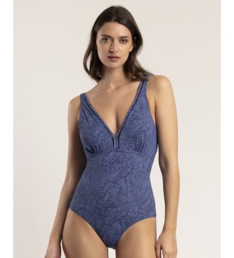 Admas para mujer. 11394-0-000204 Bañador Vainica azul (L), Beachwear, Poliamida, Admas outlet 2024.
