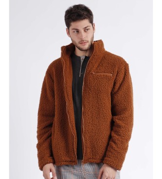 Admas para homem. Bata de manga comprida castanha Bulldog Admas