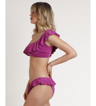Admas para mujer. 15210-0-000289 Bikini Asimétrico Volante lila (S), Beachwear, Poliamida, Admas outlet 2024.