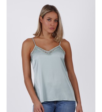 Admas para mujer. 43491-0-000360 Camiseta Tirante Puntilla Escote turquesa (S), Casual, Poliéster, Sin mangas / Tirantes, Admas outlet 2024.