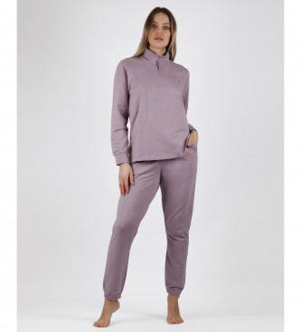 Admas para mujer. 56218-0-000300 Pijama Home lila (S), Homewear, Algodón, Elastano, Manga larga, Admas outlet 2024.