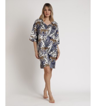 Admas para mujer. 61318-0-000009 Camisola Manga Francesa Luxury Leopard multicolor (XXL), Homewear, Poliéster, Manga larga, Admas outlet 202